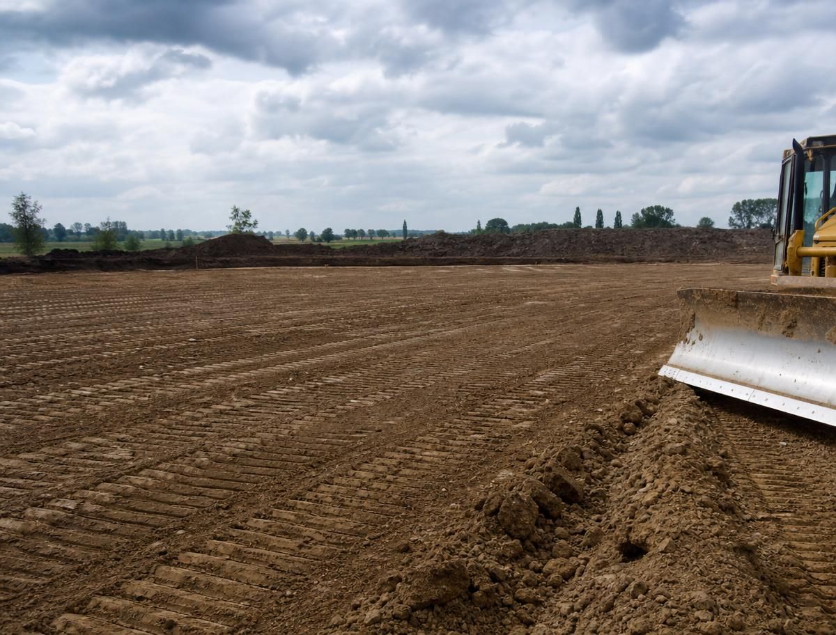Nivellement et aplanissement d'un terrain de construction à Charleroi